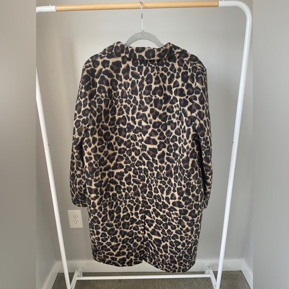 River Island Cheetah Print Pea Coat - Size XL - Picture 3 of 3